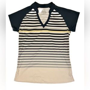 Women’s Golf striped v neck top size XS
